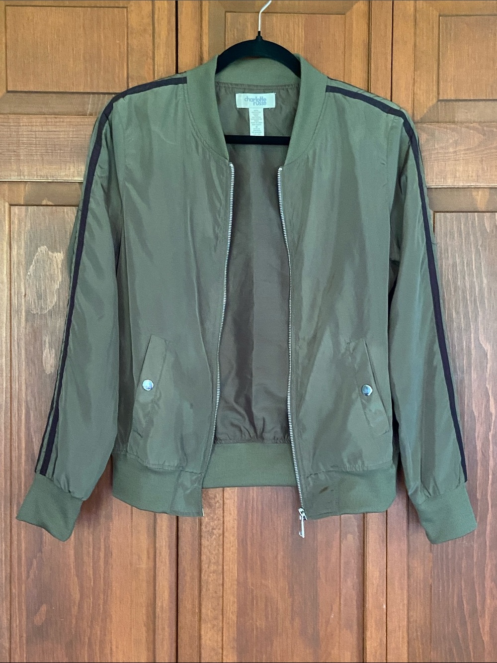 CHARLOTTE RUSSE LIGHTWEIGHT BOMBER JACKET ~SMALL - Picture 5 of 6